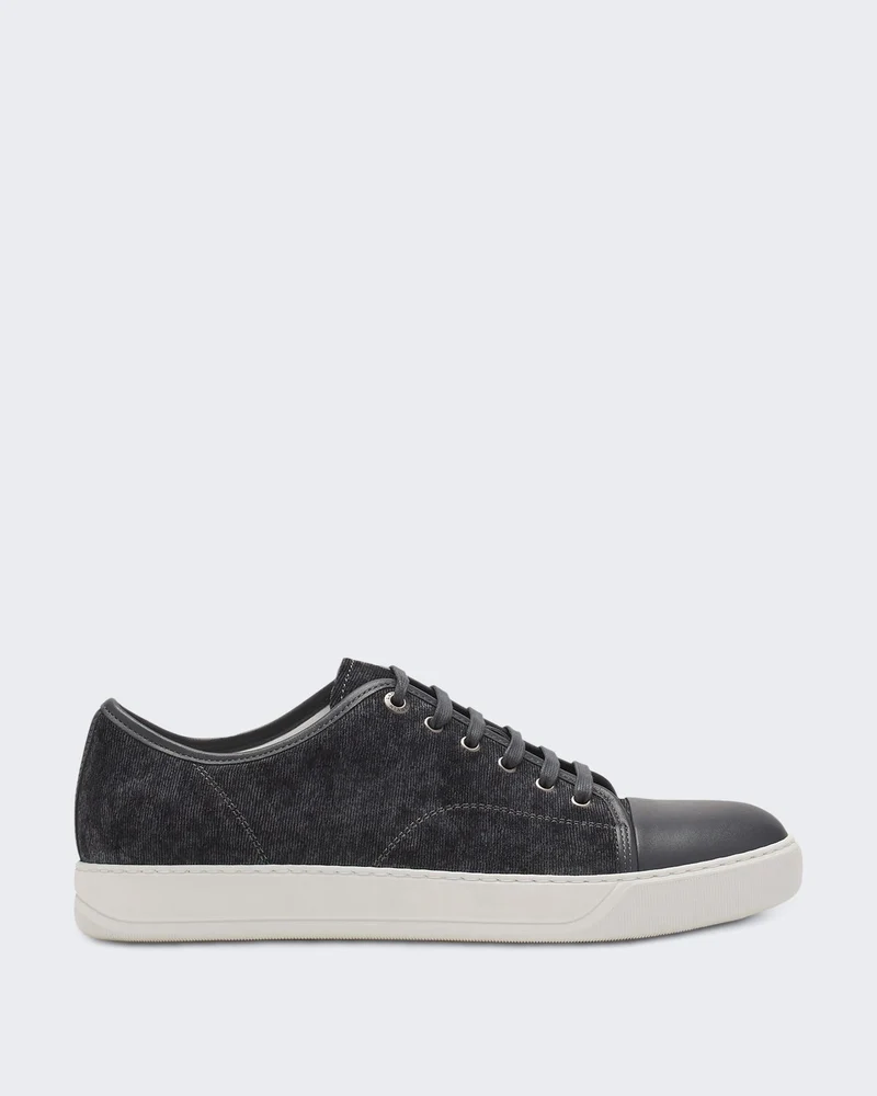 Lanvin Heren Dbb1 Suede Sneaker Grijs