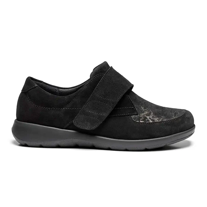 New Feet damesschoenen met klittenbandsluiting - Zwart