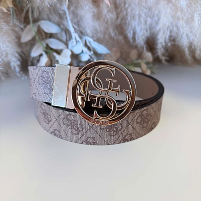 GUESS REVERSIBLE BELT BW9166P4235 - LTL TAUPE/ LATTE LOGO