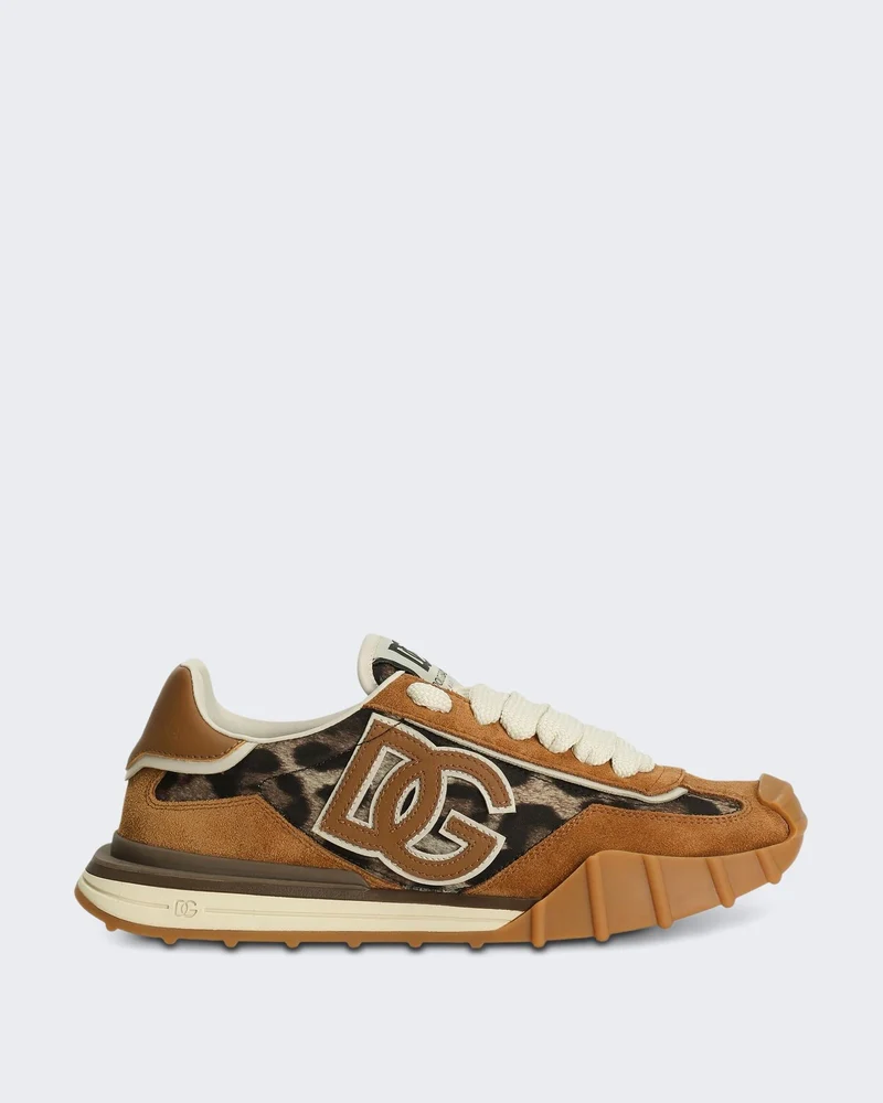 Dolce&Gabbana Dames Athletic Fabric Sneaker Bruin