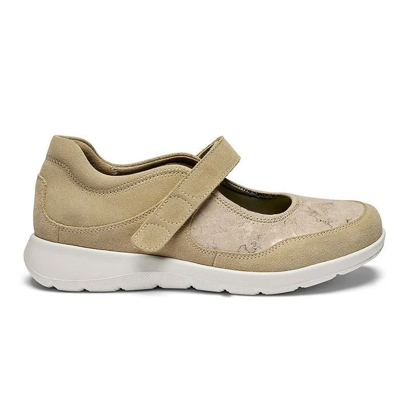 New Feet ballerina met klittenband - Zand