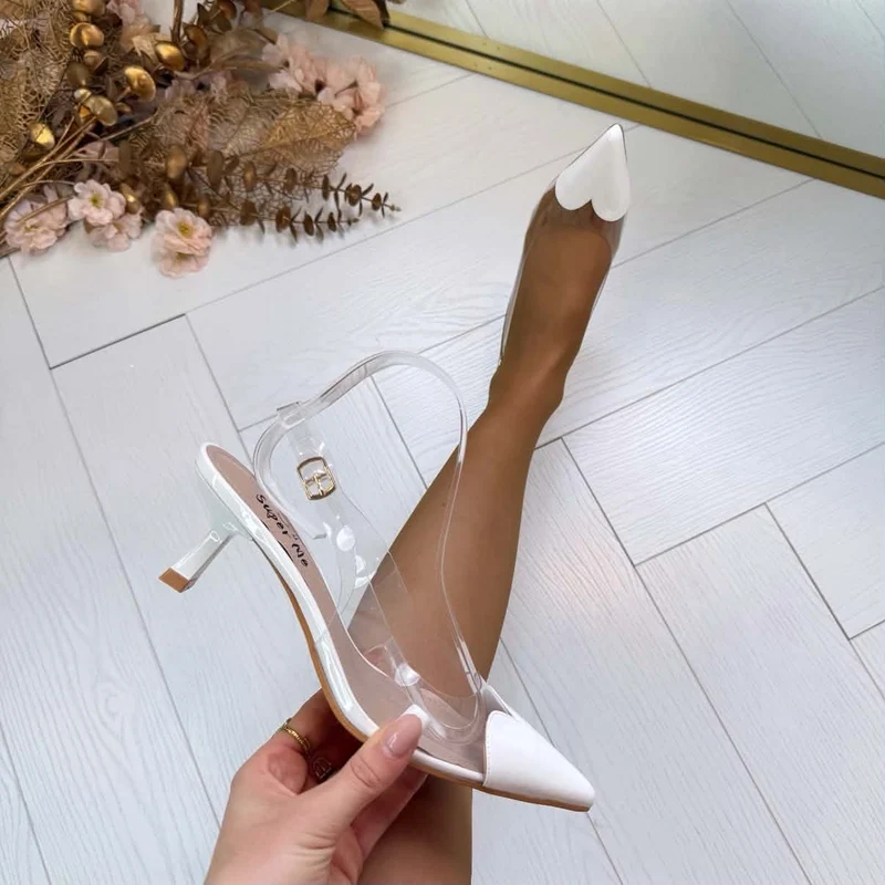 *SALE* HEART HEEL J231 - WHITE