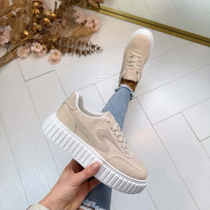*SALE* GLAMOUR SNEAKER LX-352 - BEIGE