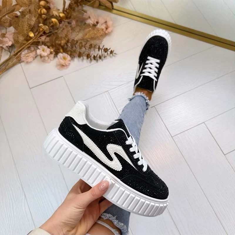 *SALE* GLAMOUR SNEAKER LX-352 - BLACK
