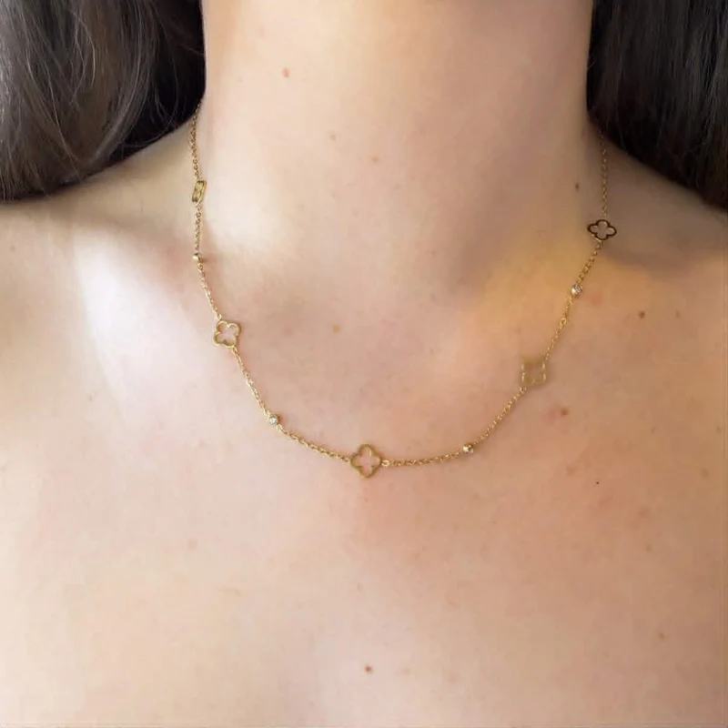 KLAVER NECKLACE K1062 - GOLD