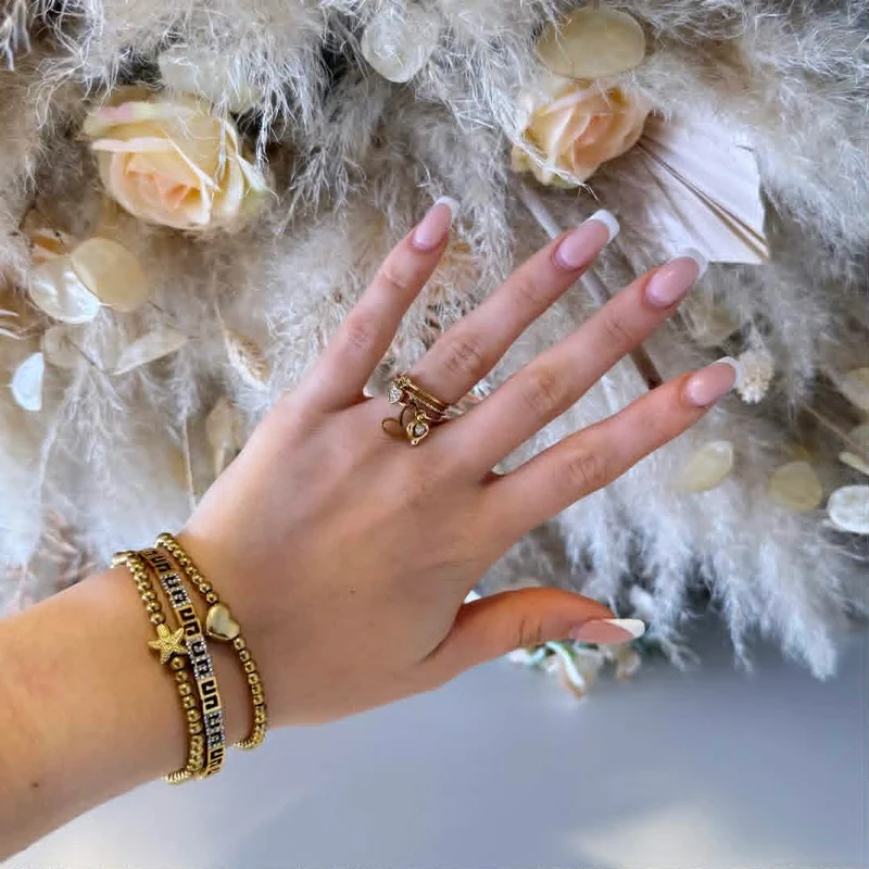 TRIPLE HEART RING D1055 - GOLD