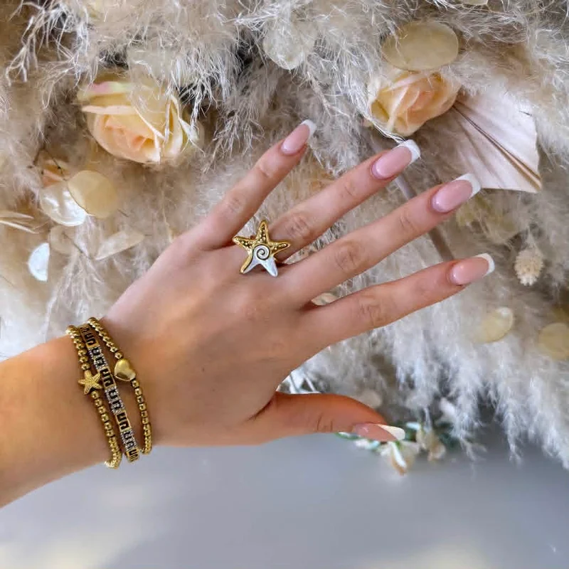 BIG STAR RING D234 - GOLD