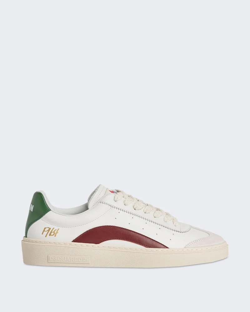 Dsquared2 Heren Rider Sneaker Wit/Bordo