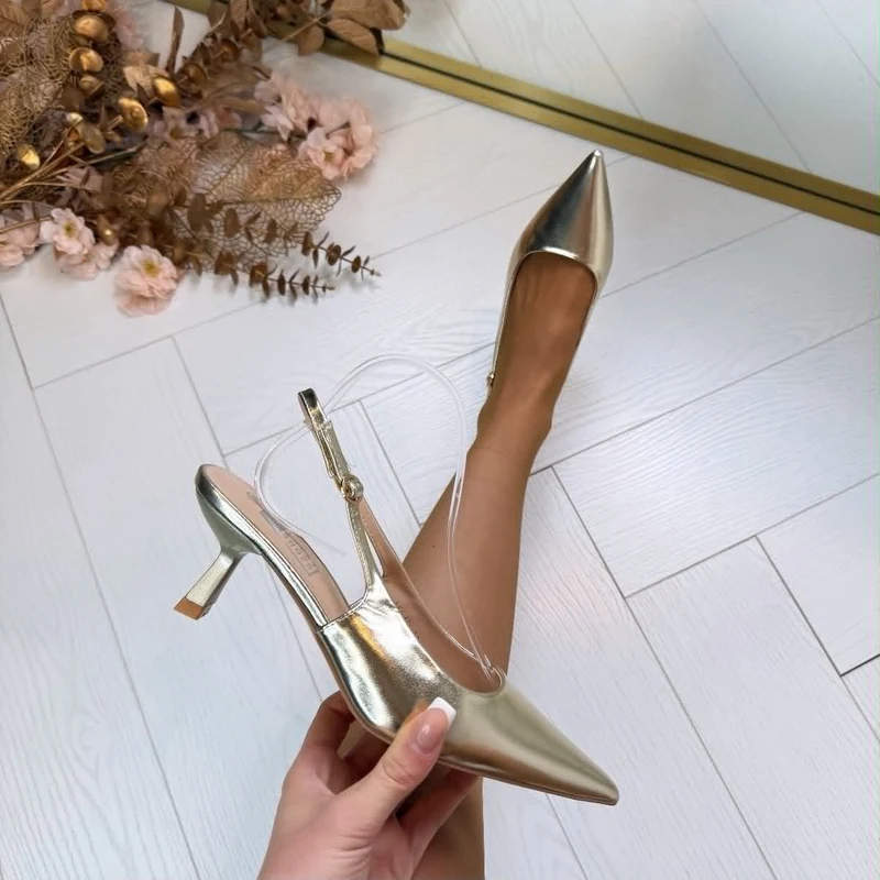 *SALE* SMALL CLASSY HEEL LS-5476 - GOLD