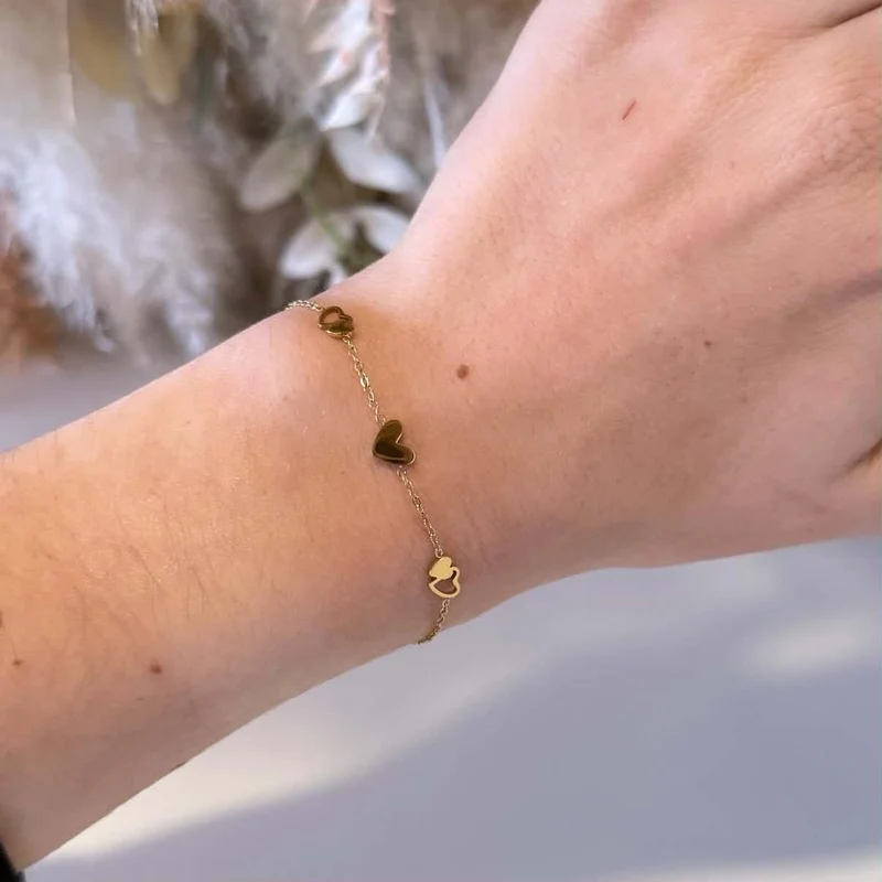 HEART BRACELET SL152 - GOLD