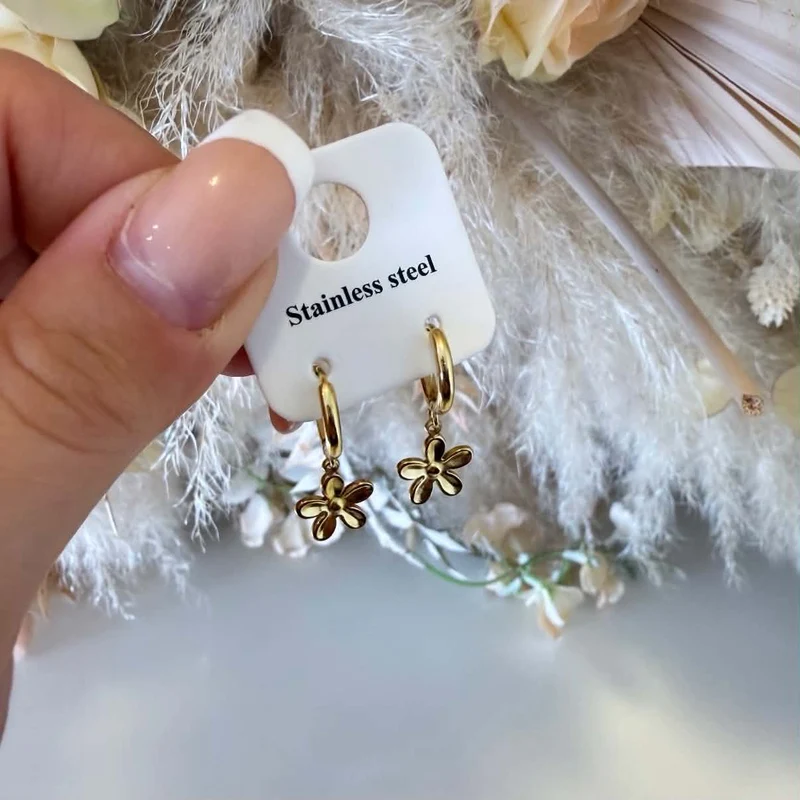 FLOWER EARRING EH398 - GOLD