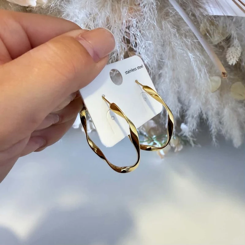 DETAIL HOOPS EARRING 0050 - GOLD