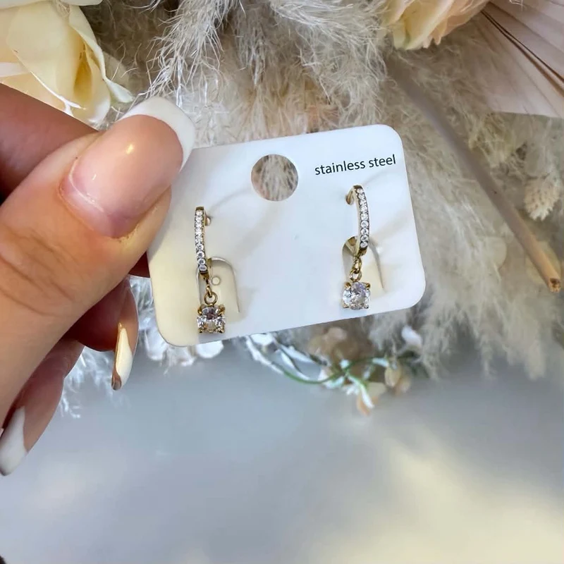 DIAMOND EARRING S1081 - GOLD
