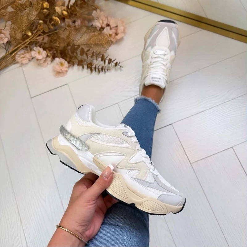 *SALE* STEVE MADDEN SNEAKER SPEEDER 2447 - WHITE MULTI