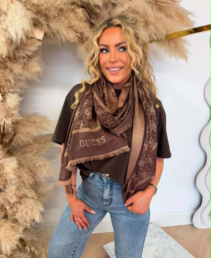 GUESS JACQUARD SCARF AW5529VIS03 - BRO