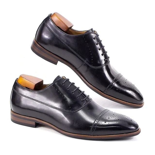 Handgemaakte klassieke Wingtip Oxfords Brogue schoenen