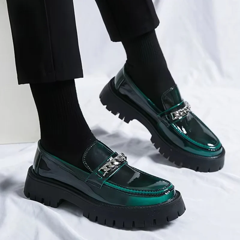 Britse stijl heren trouwschoenen van leer