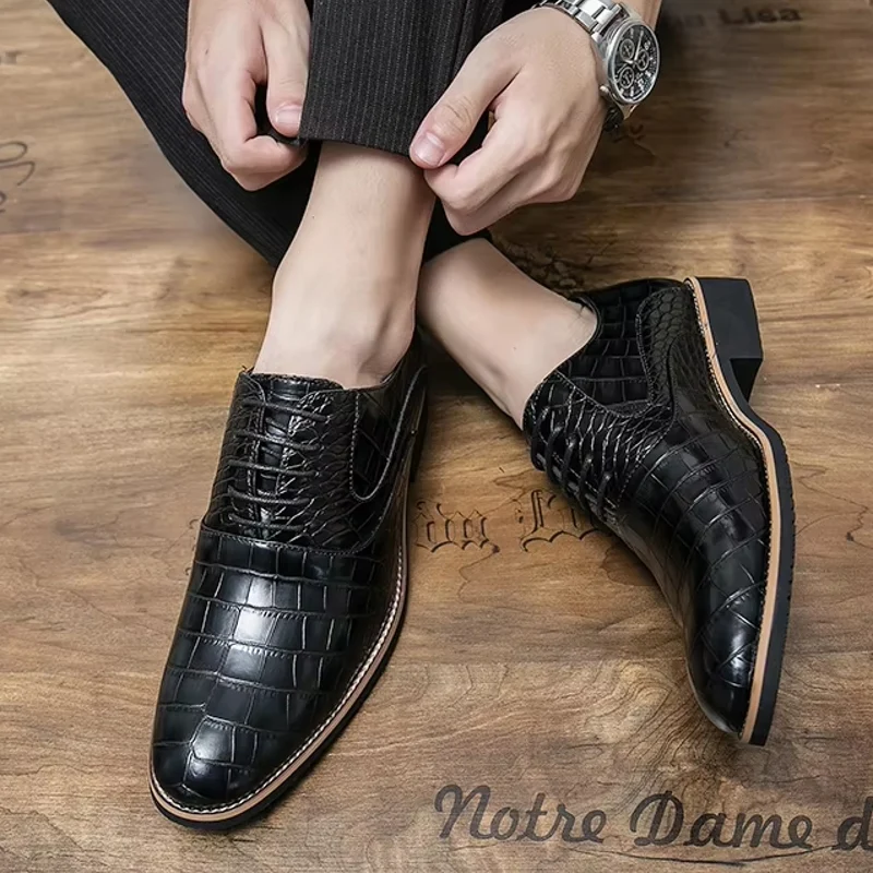 Herenschoenen Dikke Zolen Schoenen Antislip Oxford Schoenen