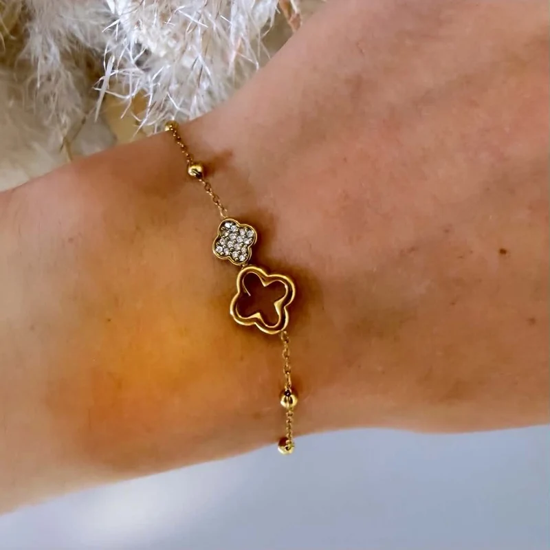 BLING KLAVER BRACELET SL1141 - GOLD