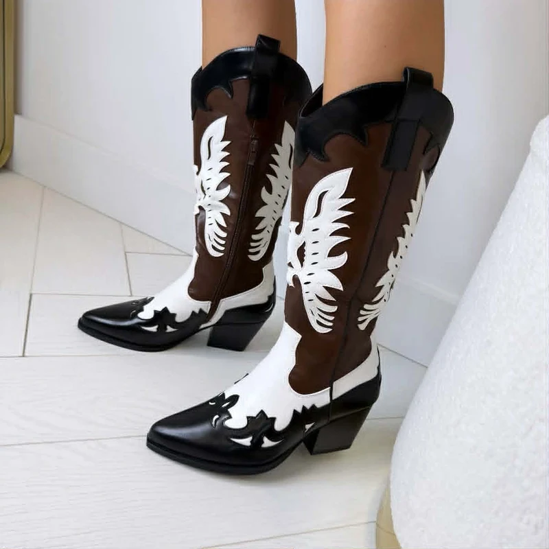*ACTIE* FIEN WESTERN LAARS DES672 - BLACK/WHITE