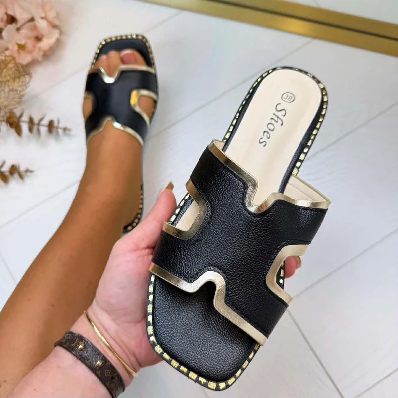 *SALE* HERMIEN SLIPPER CH031 - BLACK