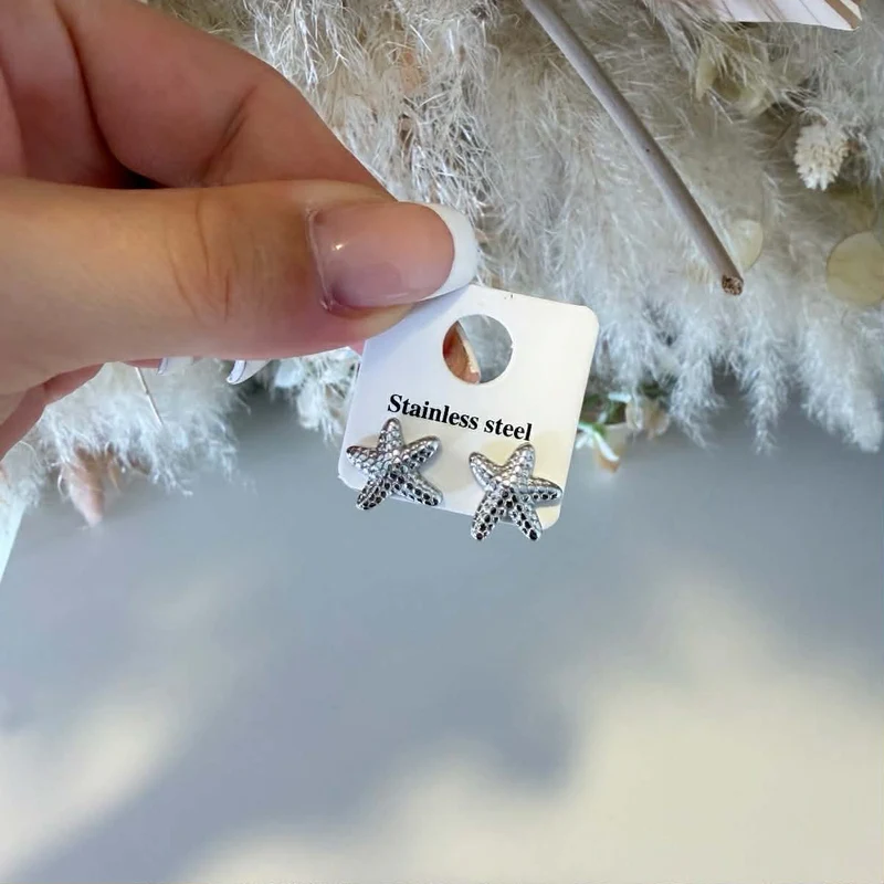 STAR EARRING S334 - SILVER