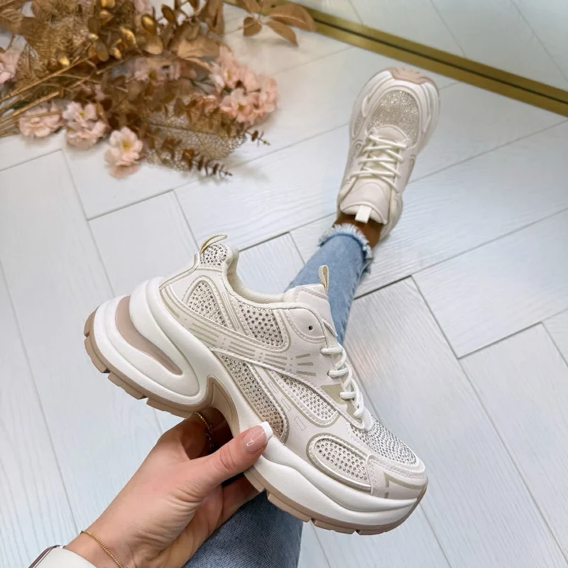 *SALE* SPARKLE SNEAKER BK-2506 - BEIGE