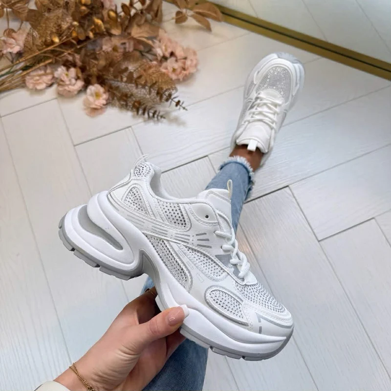 *SALE* SPARKLE SNEAKER BK-2506 - WHITE