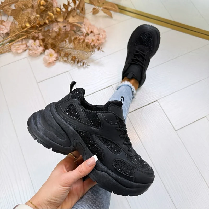*SALE* SPARKLE SNEAKER BK-2506 - BLACK