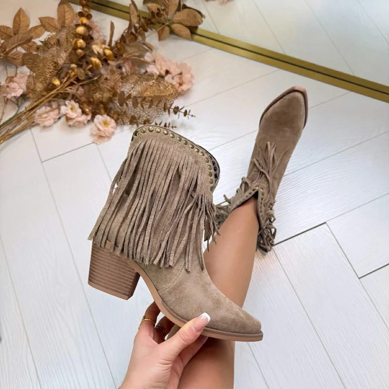 HAWAI FRINGE BOOT DES8087 - KHAKI