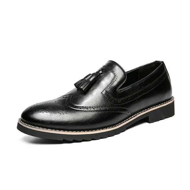 Heren bruine jurk loafers