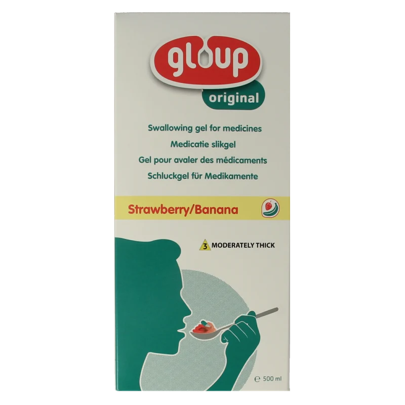 Gloup Original medicatie inname gel aardbei banaan 500 Milliliter