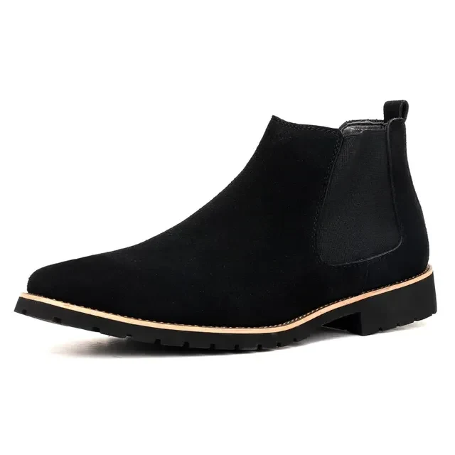 Nubuck leren enkellaarzen voor heren