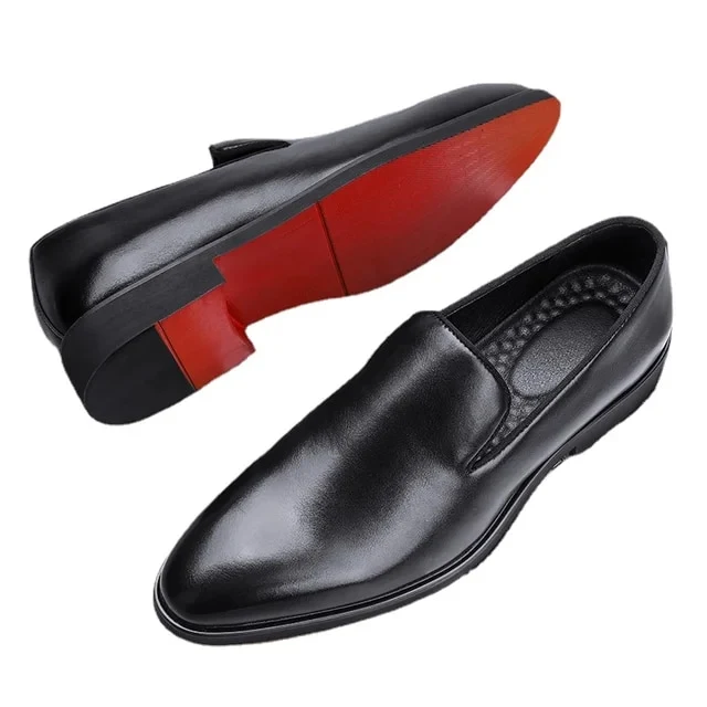 Derby loafers rode zool herenschoenen