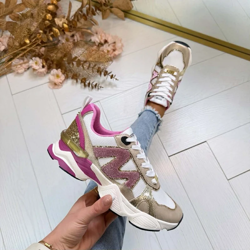 STEVE MADDEN SNEAKER SEDGWICK 5441 - PINK/GOLD