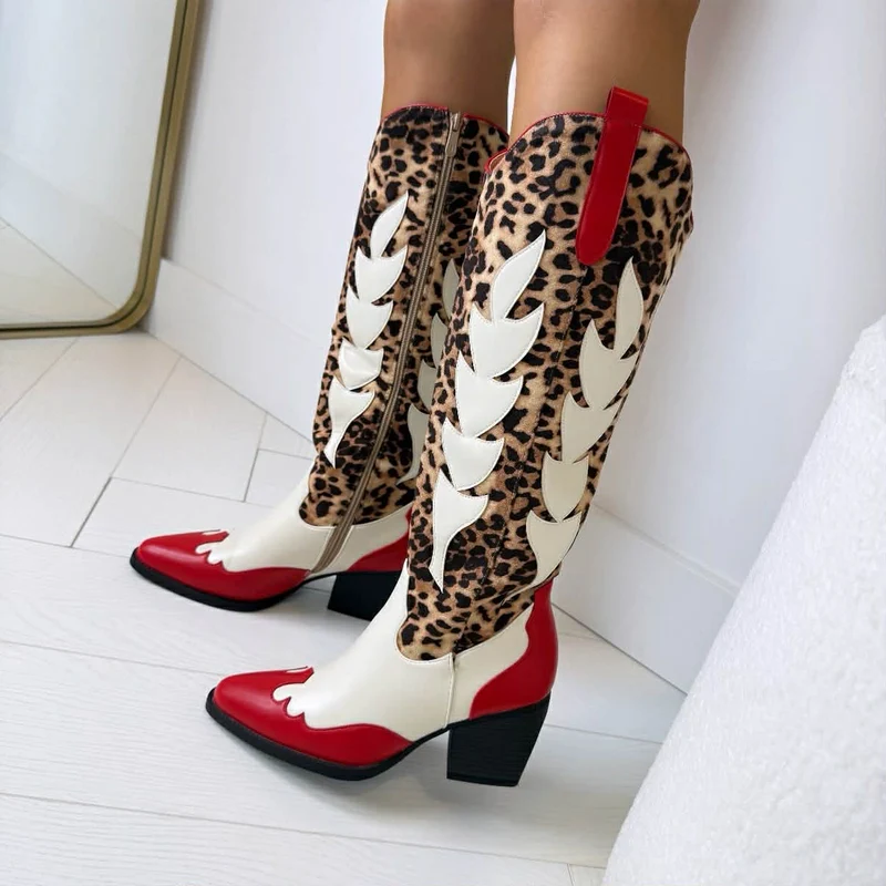 *SALE* CHLOE COWBOY LAARS T-295 - LEOPARD