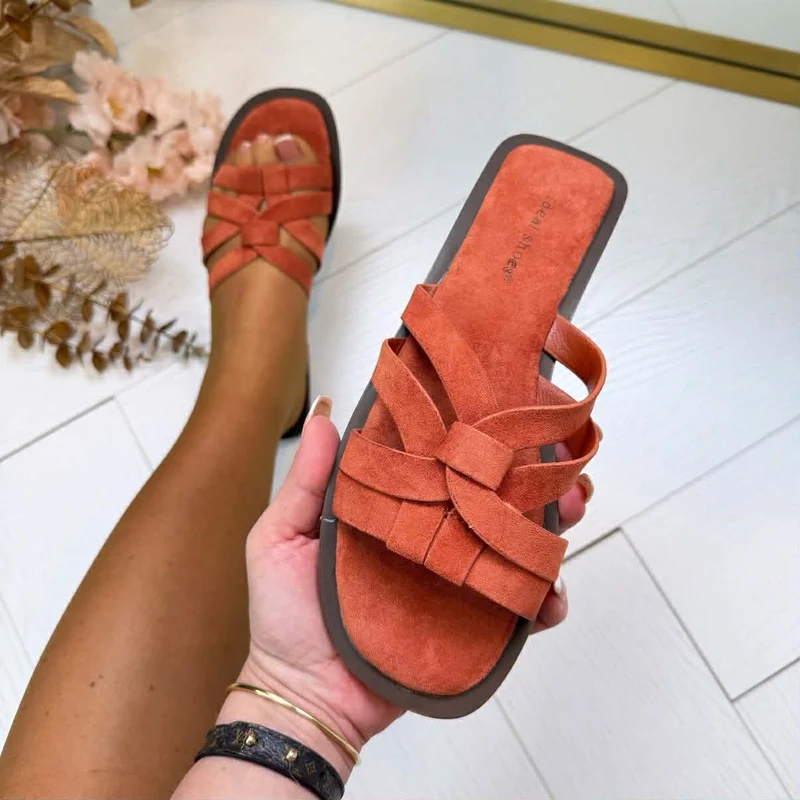 *SALE* STRAPE SLIPPER 9826 - ORANGE