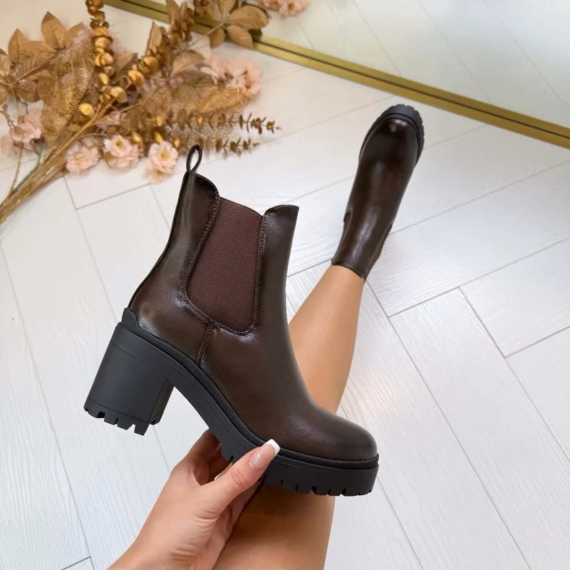 ELINE HAKBOOT DES620P - BROWN/PU