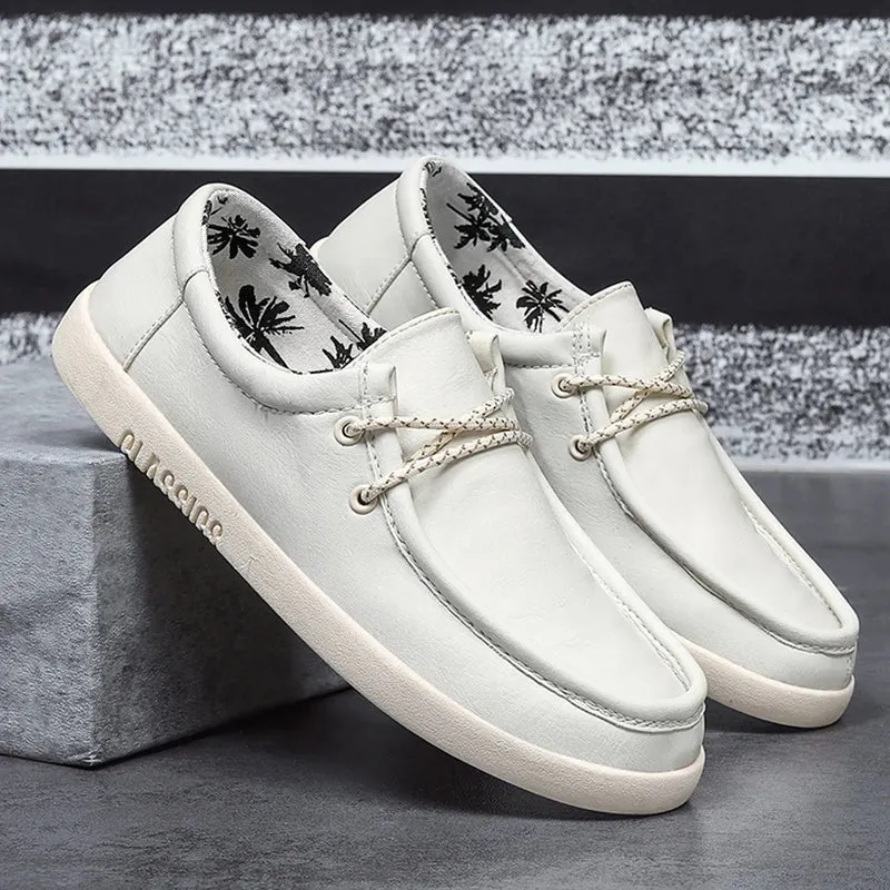 Witte bootschoenen voor heren
