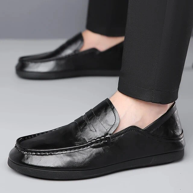 Bruine jurk loafers
