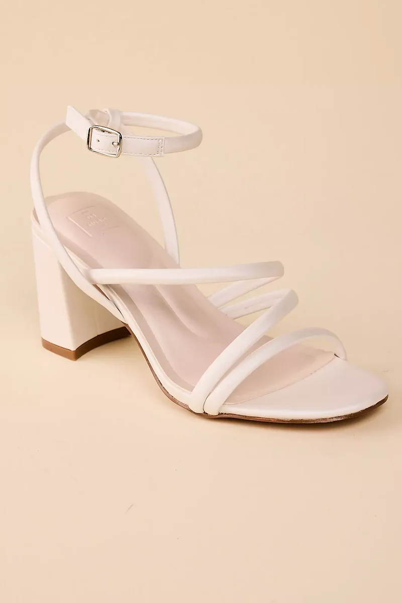 Strappy Mid Block Heel Sandals