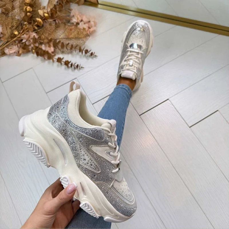 *SALE* STEVE MADDEN PRIVY SNEAKER 0082 - SILVER COIN