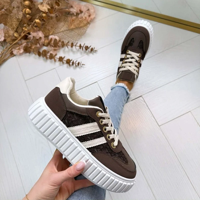 *SALE* KANT STRIPE SNEAKER 9178 - BROWN