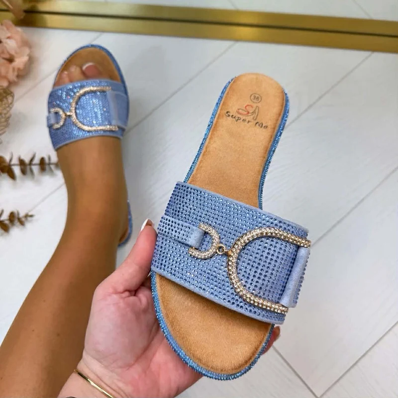 *SALE* SPARKLY SLIPPER 22-75 - BLUE