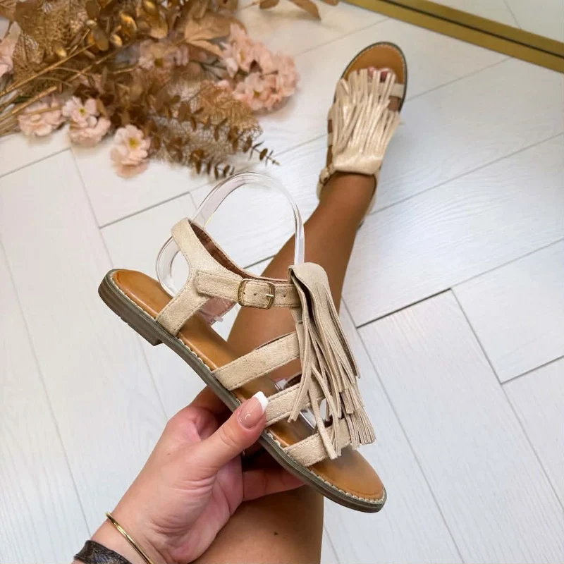 *SALE* FRINGE SANDAAL X5-521 - GOLD