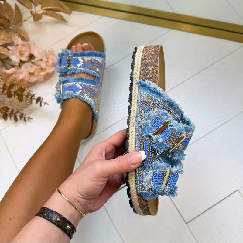 *SALE* GLAM GESP SLIPPER LS-378 - BLUE