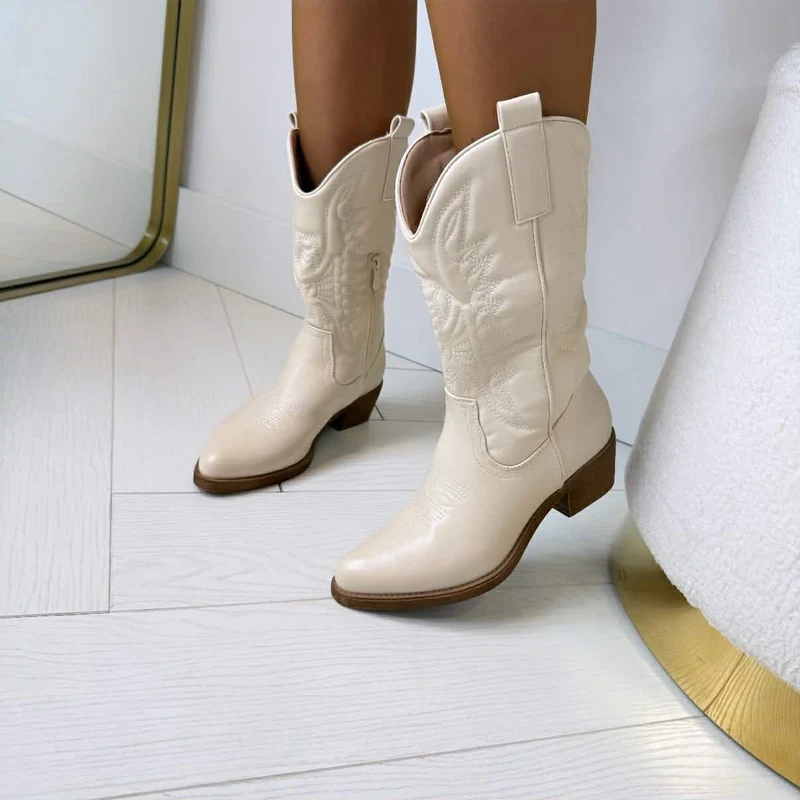 DIANA COWBOY LAARS CC2332 - BEIGE