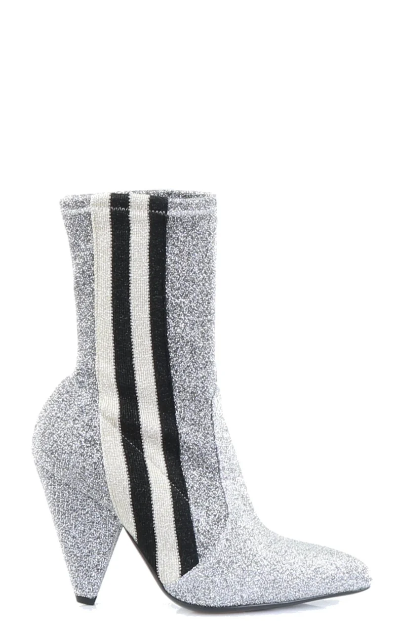 Giampaolo Viozzi Dames Stretch GlitterStripe enkellaarsjes