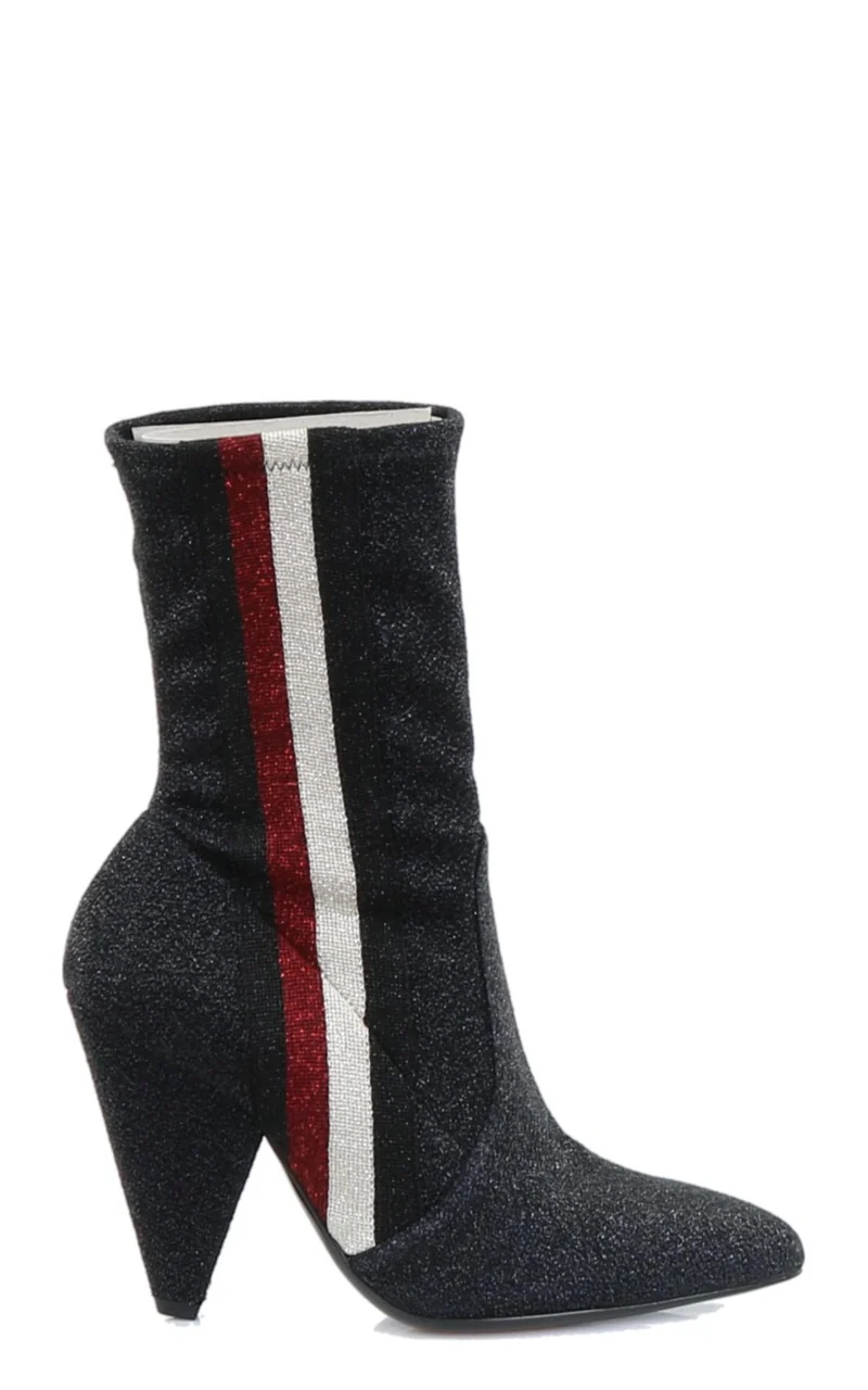 Giampaolo Viozzi Dames Stretch GlitterStripe enkellaarsjes