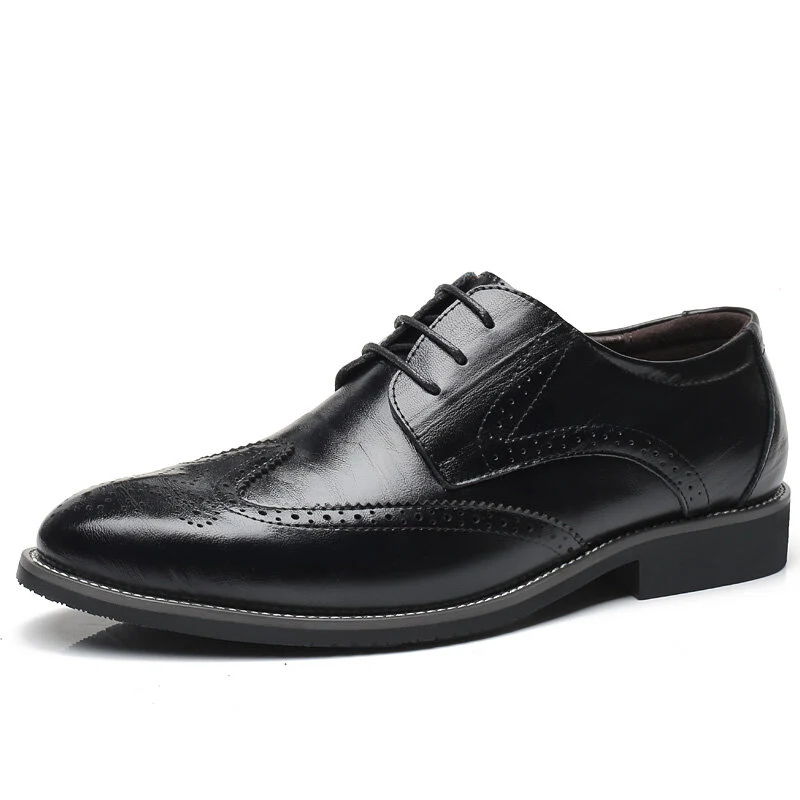 Kunstleer puntige neus zakelijke jurk herenkleding schoenen